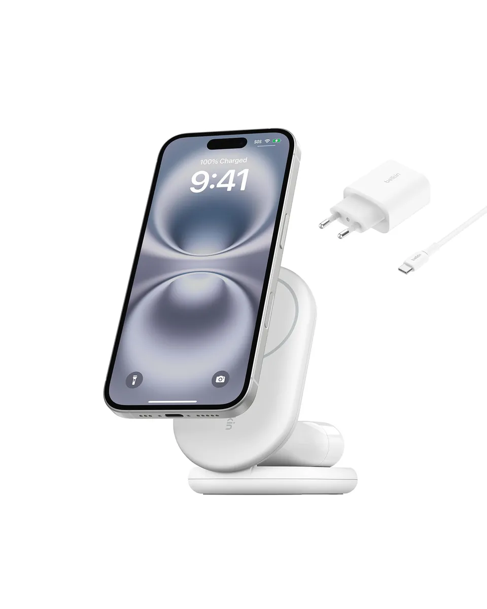 belkin-boostcharge-2-in-1-magnetisches-einklappbares-ladeger-t-qi2-magsafe-kompa image 1