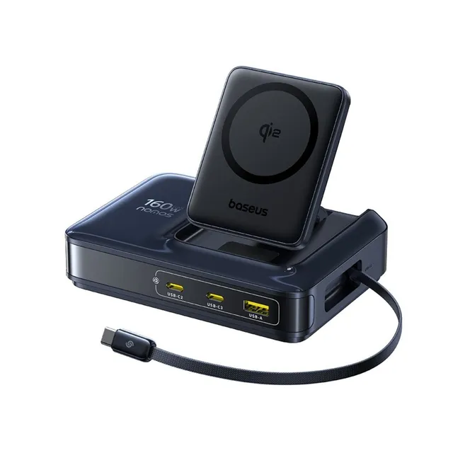 baseus-nomos-nh21-5-in-1-ladestation-160w-mit-140w-usb-c-und-kabellosem-laden image 1