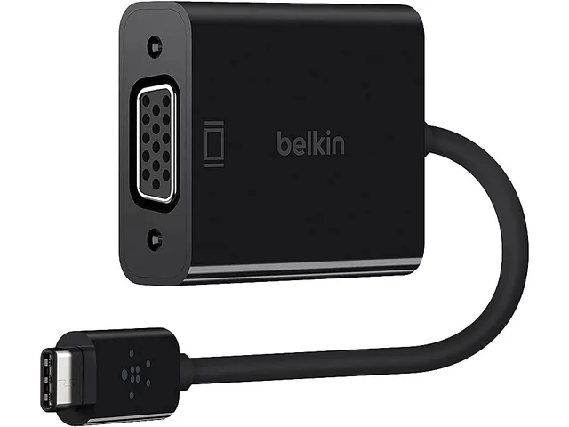 belkin-usb-c-auf-vga-adapter-mit-14-cm-kabel-f-r-macbook-chromebook-schwarz image 1