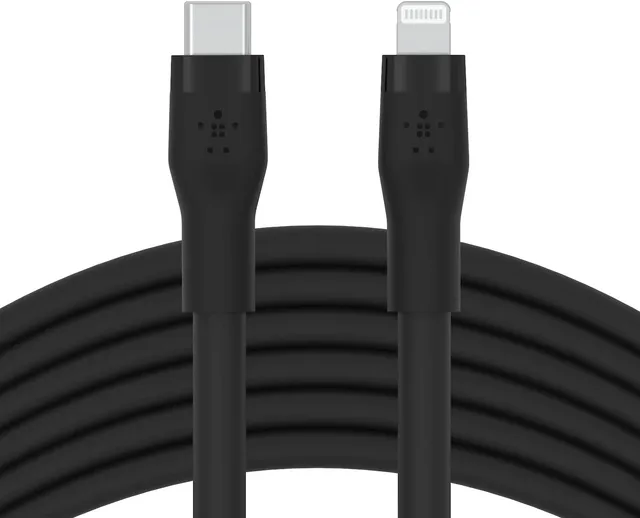belkin-boostcharge-flex-silikon-usb-c-lightning-kabel-3-m-mfi-zertifiziert-20-w- image 1