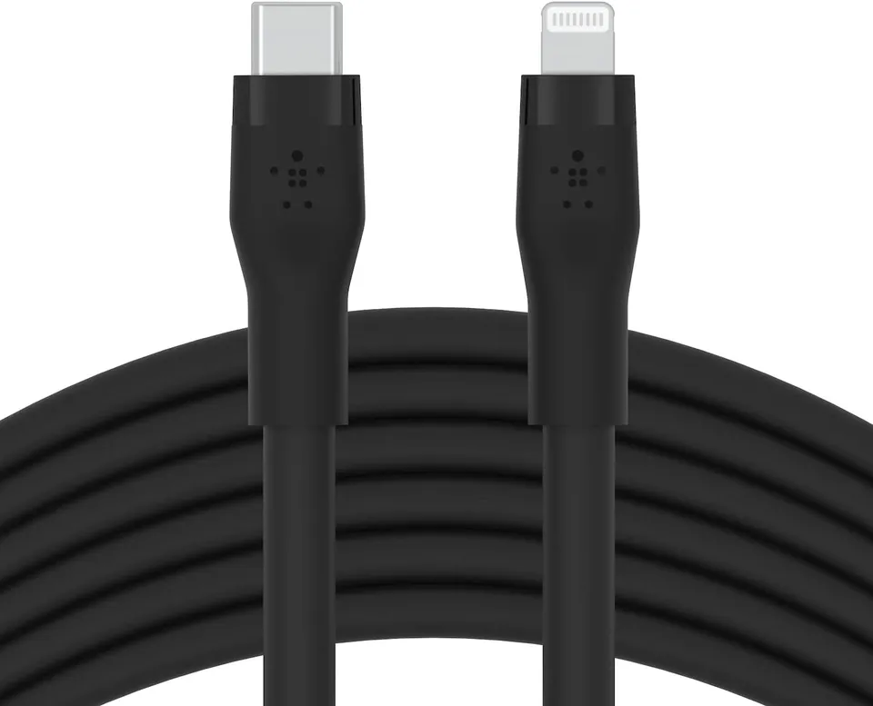 belkin-boostcharge-flex-silikon-usb-c-lightning-kabel-3-m-mfi-zertifiziert-20-w- image 1