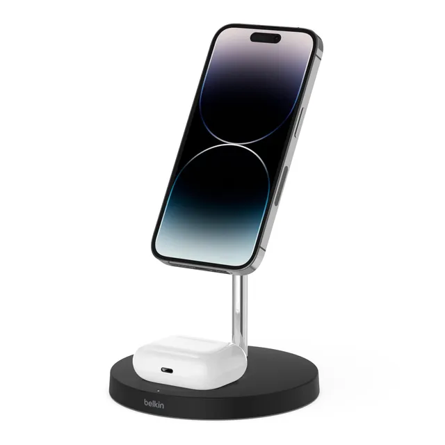 belkin-2-in-1-magsafe-ladeger-t-mit-st-nder-15-w-f-r-iphone-und-airpods-inkl-net image 1