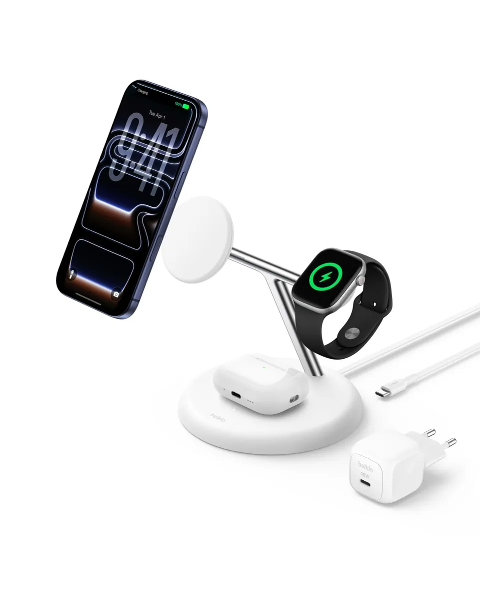 belkin-ultracharge-3-in-1-ladestation-mit-qi2-25w-wei image 1