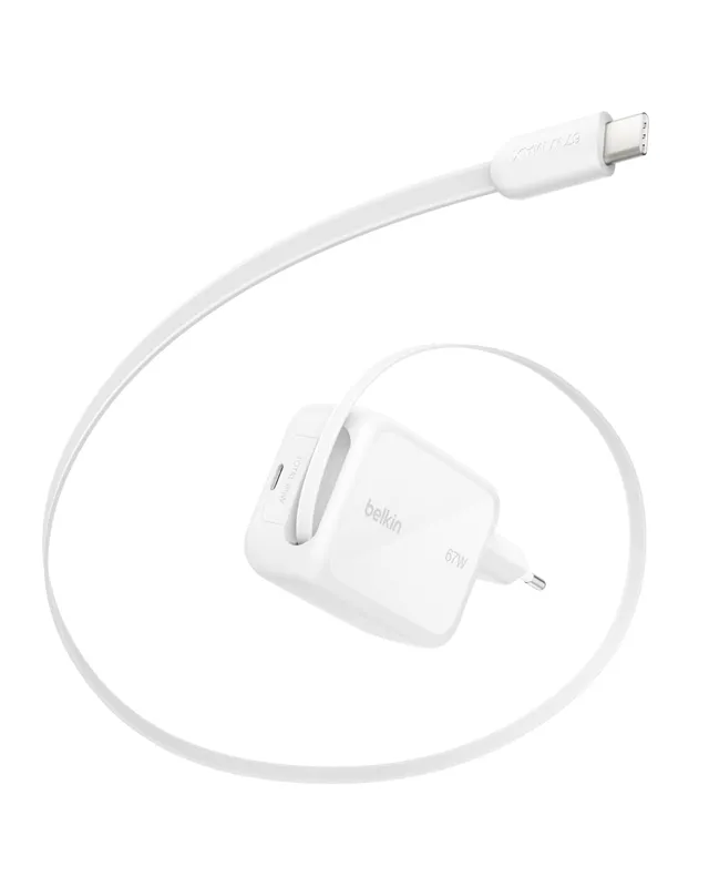 belkin-67w-gan-usb-c-ladeger-t-mit-einziehbarem-1m-kabel-und-usb-c-anschluss image 1