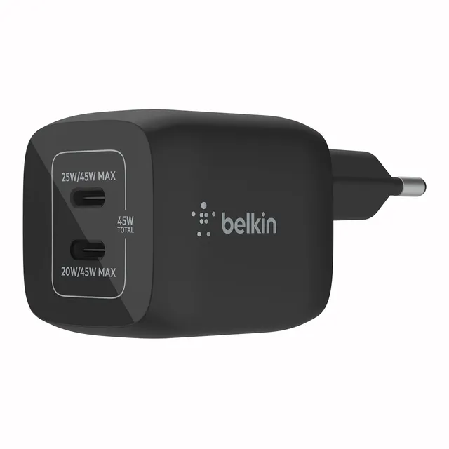 belkin-45w-usb-c-ladeger-t-mit-2-ports-gan-power-delivery-3-0-f-r-macbook-iphone image 1