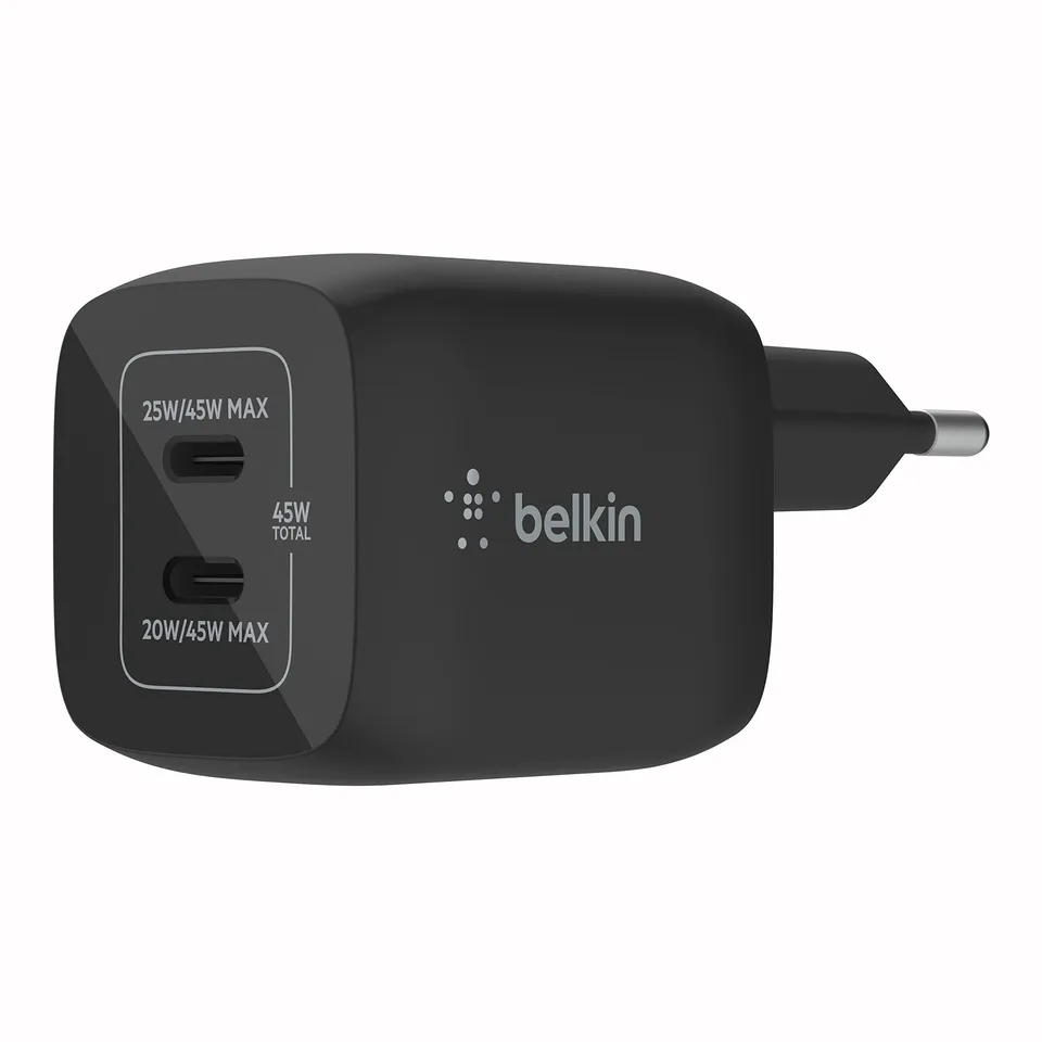 belkin-45w-usb-c-ladeger-t-mit-2-ports-gan-power-delivery-3-0-f-r-macbook-iphone image 1