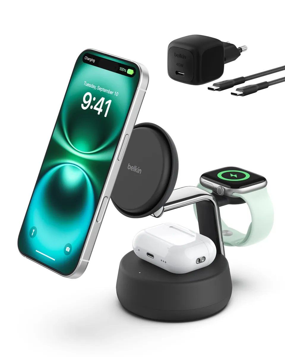 belkin-ultracharge-pro-25w-3-in-1-induktive-ladestation-qi2-schwarz image 1