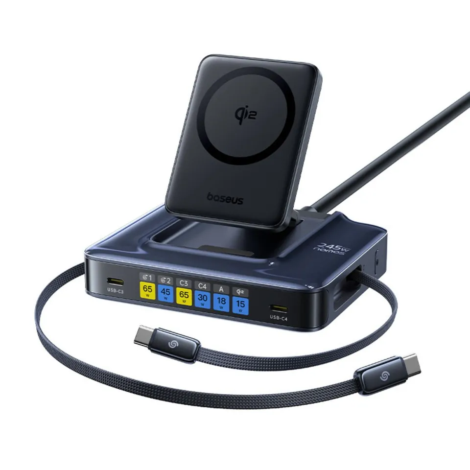 baseus-nomos-nh21-6-in-1-desktop-ladestation-245w-gan-mit-140w-usb-c image 1