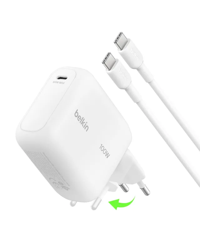 belkin-boostcharge-100w-usb-c-gan-ladeger-t-mit-einklappbarem-stecker-und-1-5-m- image 1