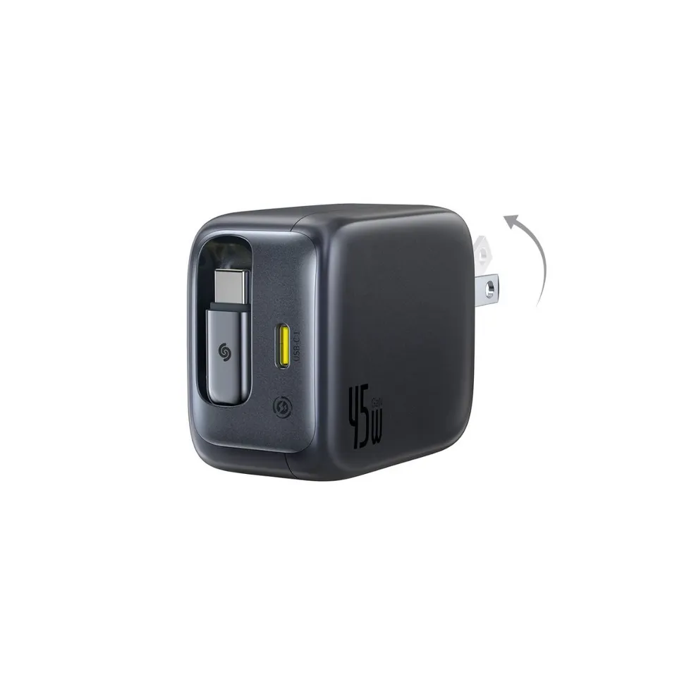 baseus-enercore-cj11-fast-charger-mit-einziehbarem-kabel-2c-45w image 1