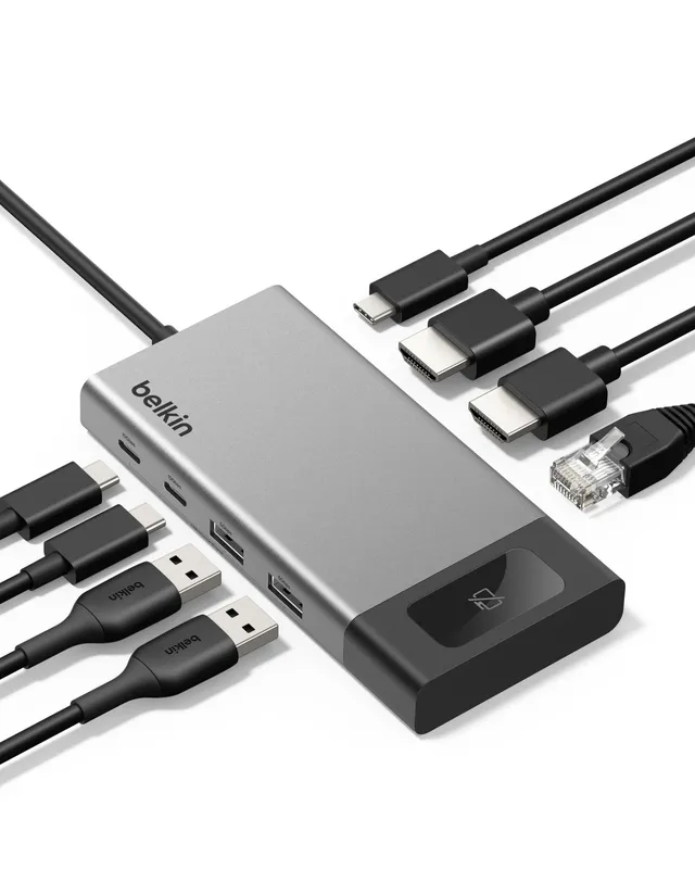 belkin-8-in-1-usb-c-hub-mit-4k-60hz-100w-pd-ethernet-und-datenschutztaste image 1