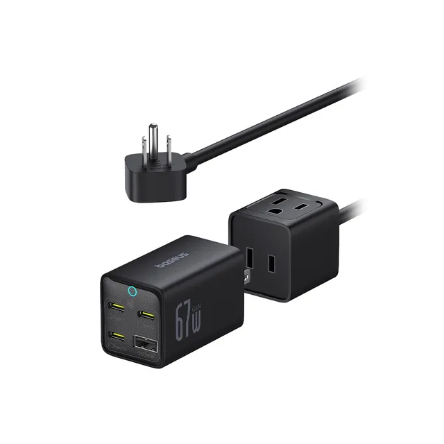 baseus-powercombo-mini-steckdosenleiste-mit-usb-c-67w-5-in-1 image 1