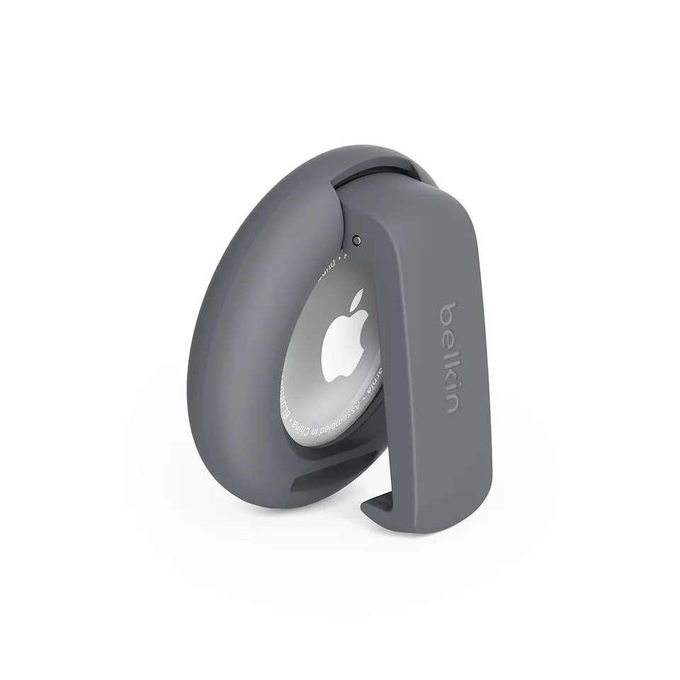 belkin-airtag-h-lle-mit-clip-und-schl-sselring-dunkelgrau image 1