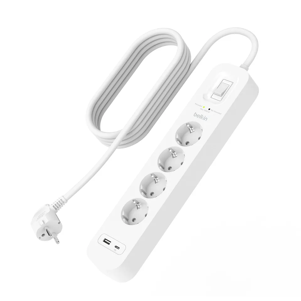 belkin-4-fach-steckdosenleiste-mit-berspannungsschutz-usb-c-usb-a-2m-kabel-wandm image 1