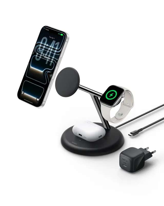 belkin-ultracharge-3-in-1-ladestation-mit-qi2-25w-schwarz image 1
