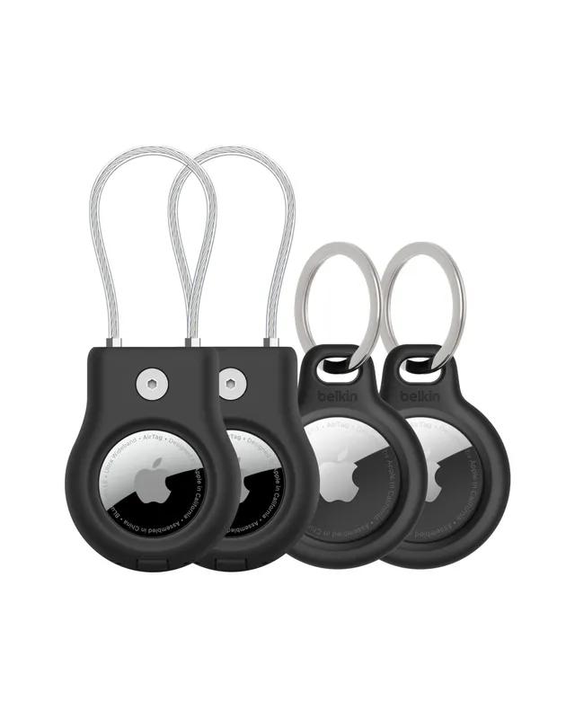 belkin-apple-airtag-secure-holder-mit-schl-sselring-drahtkabel-4er-pack-schwarz image 1