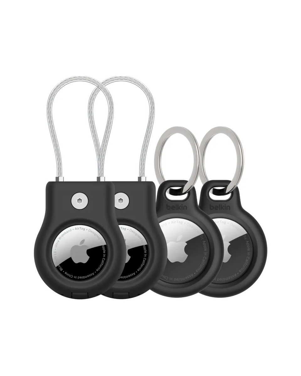 belkin-apple-airtag-secure-holder-mit-schl-sselring-drahtkabel-4er-pack-schwarz image 1