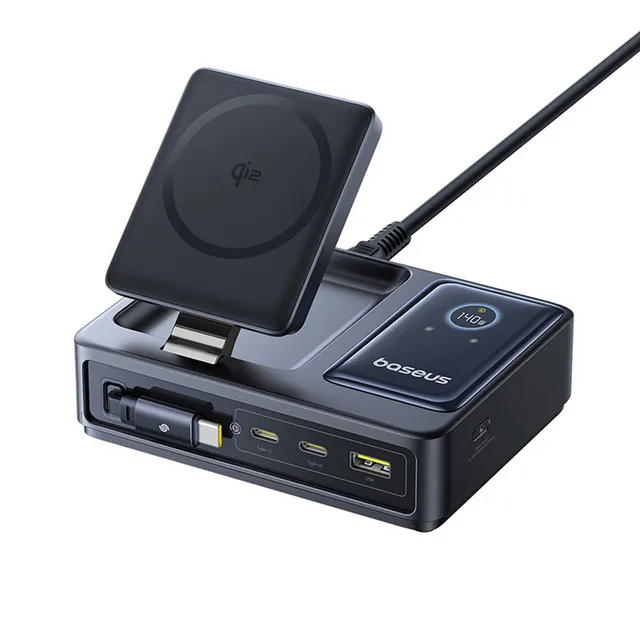 baseus-nomos-5-in-1-desktop-ladeger-t-qi2-140w image 1