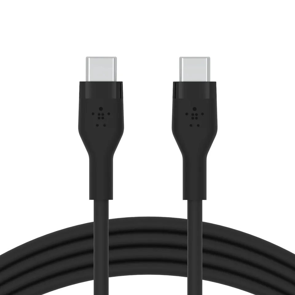 belkin-boostcharge-flex-silikon-usb-c-kabel-1-m-60-w-schwarz-mit-kabelclip image 1