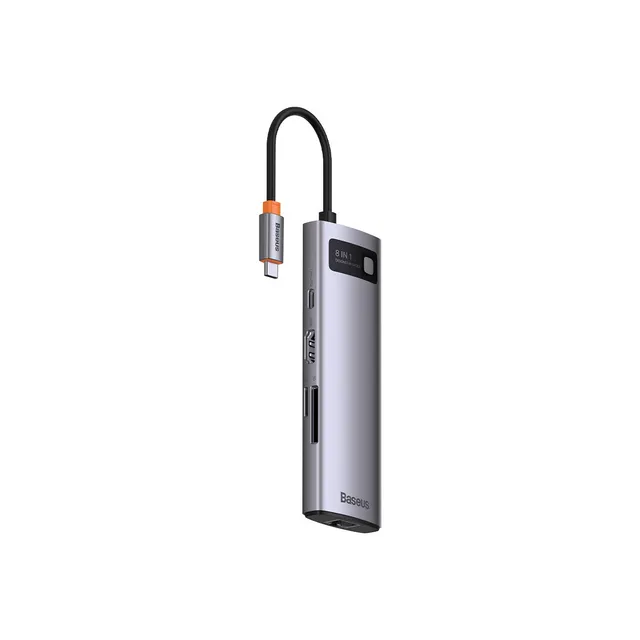 baseus-joystar-8-in-1-usb-c-hub-mit-4k-hdmi-100w-pd-und-kartenleser image 1