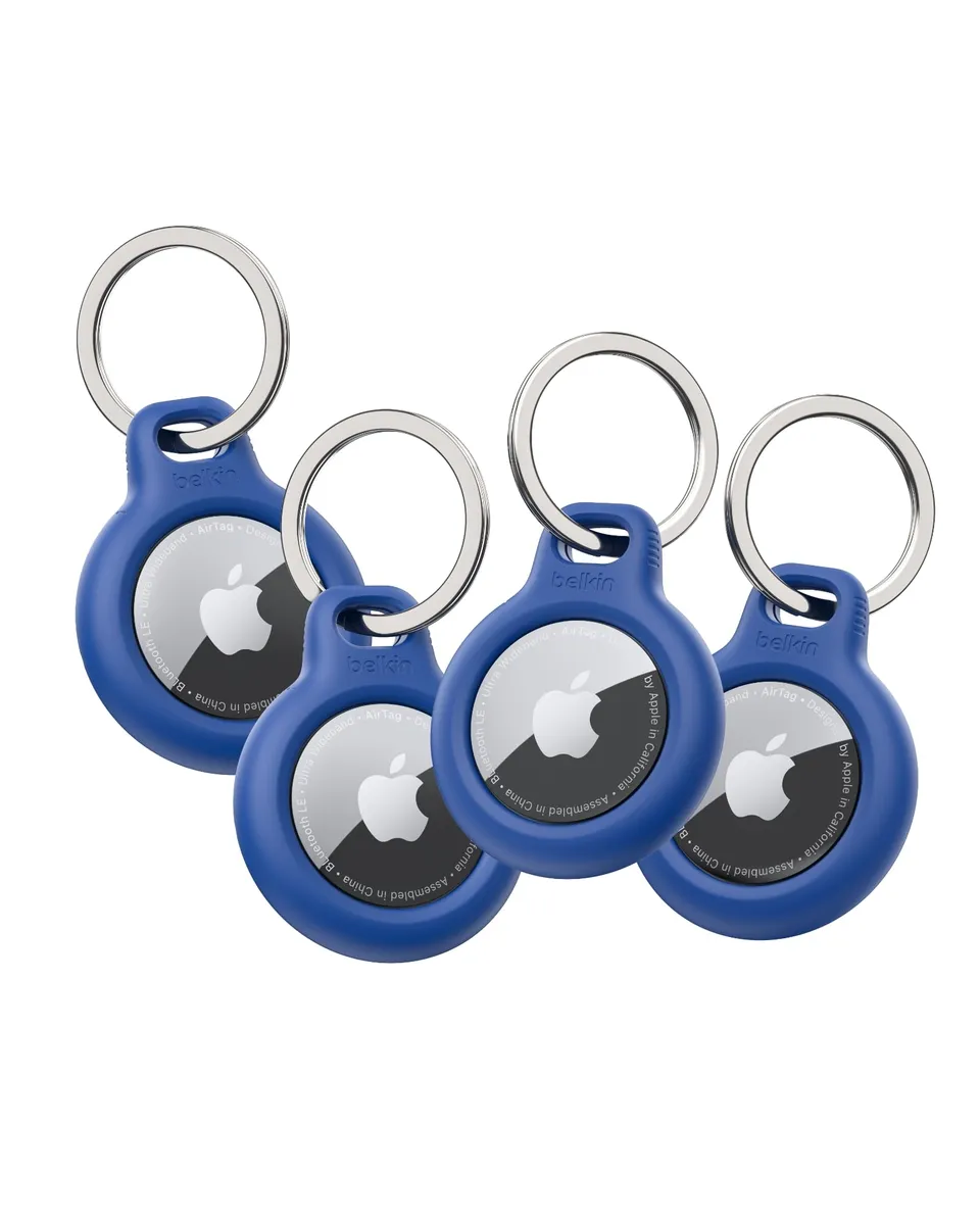 belkin-airtag-h-lle-mit-schl-sselring-4er-pack-blau-sichere-halterung-mit-twist- image 1