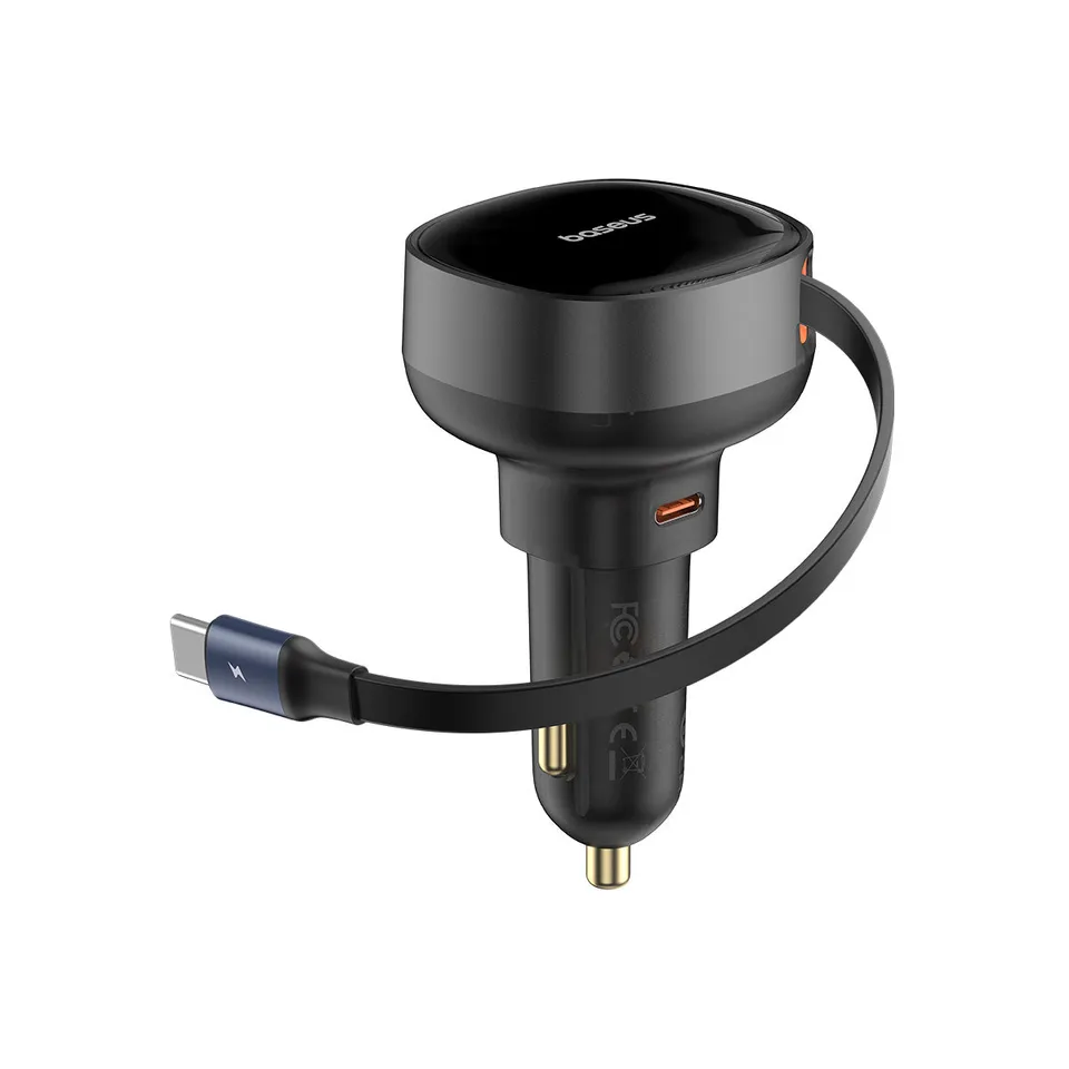 baseus-enjoyment-pro-retractable-usb-c-car-charger-60w image 1
