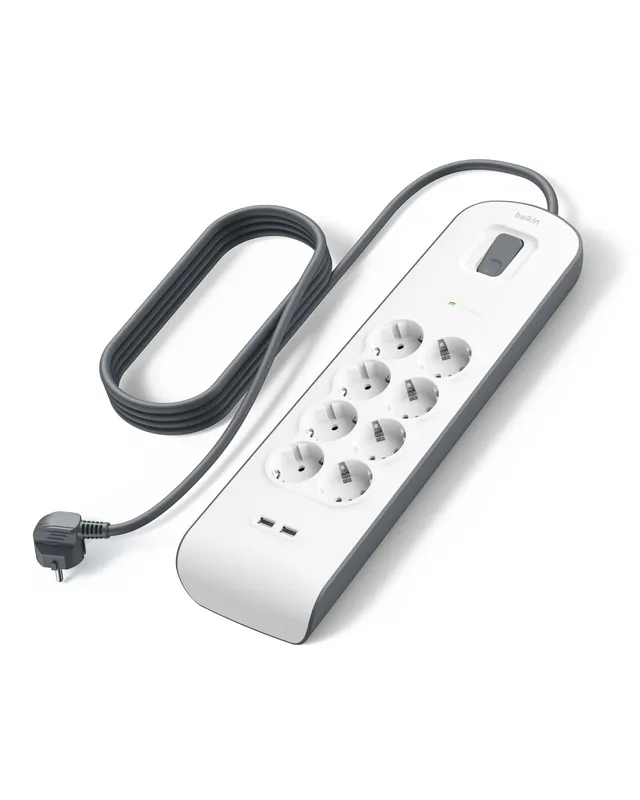 belkin-8-fach-steckdosenleiste-mit-berspannungsschutz-und-usb-a-2-4-a-2-m-kabel- image 1