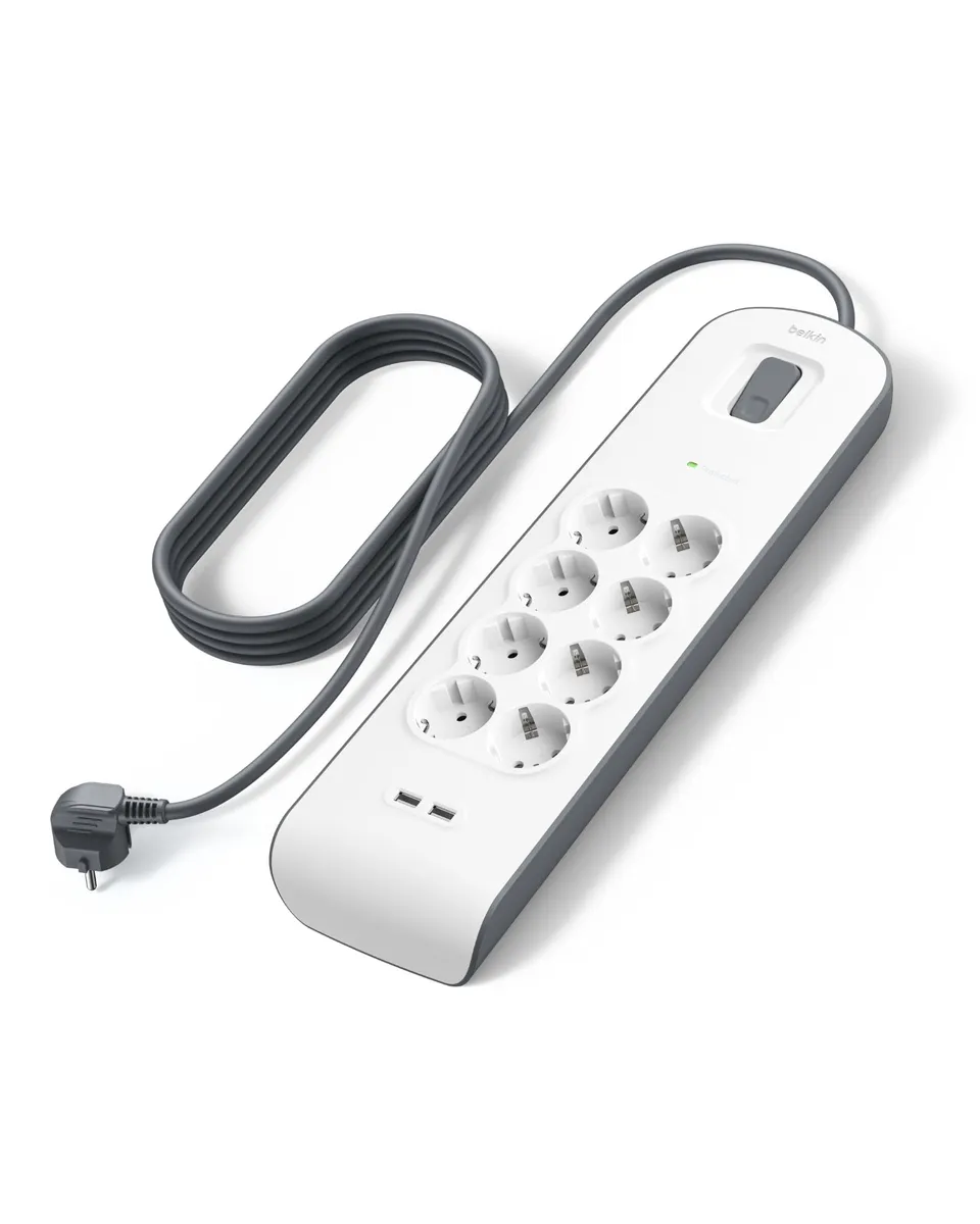 belkin-8-fach-steckdosenleiste-mit-berspannungsschutz-und-usb-a-2-4-a-2-m-kabel- image 1