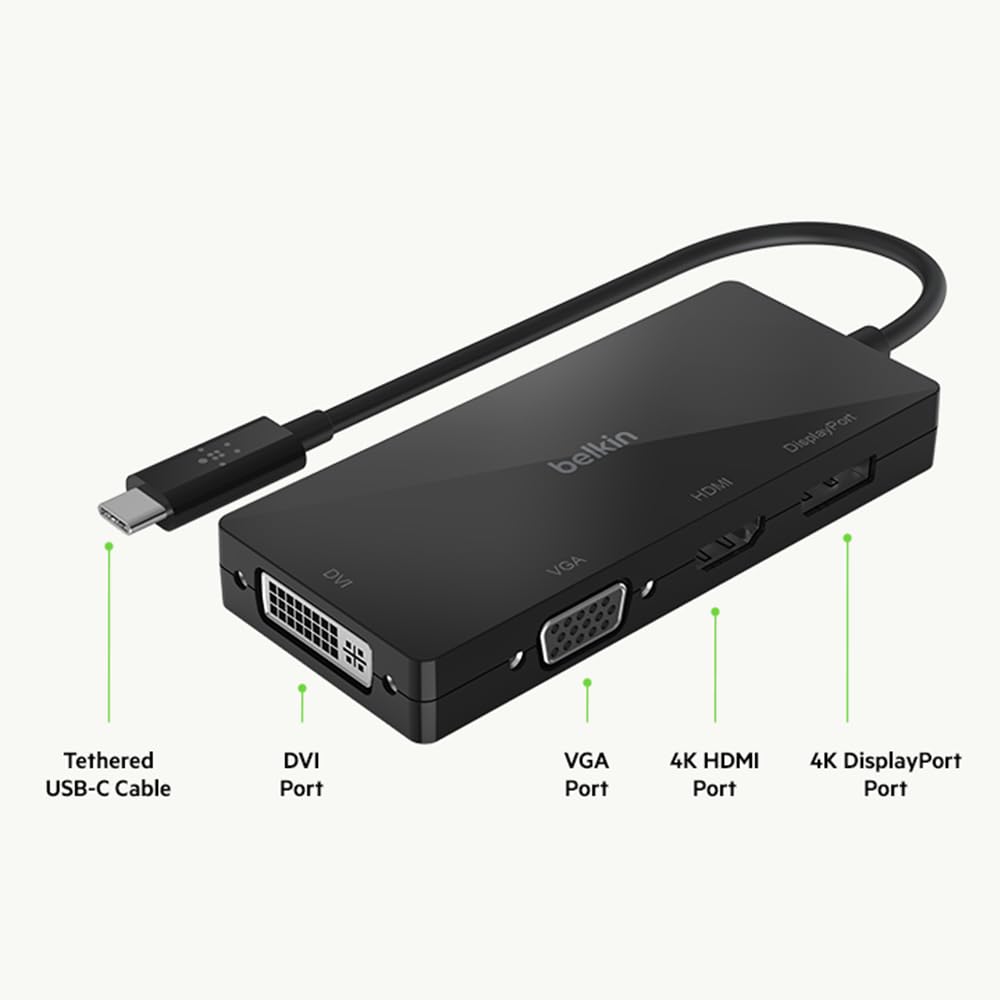 belkin-usb-c-video-adapter-4-in-1-hdmi-vga-dvi-displayport-schwarz image 4