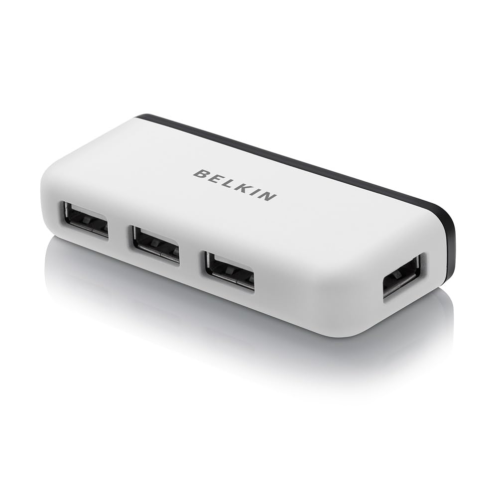 belkin-usb-2-0-4-port-travel-hub-kompakter-usb-hub-f-r-laptop-und-pc-schwarz-wei image 4