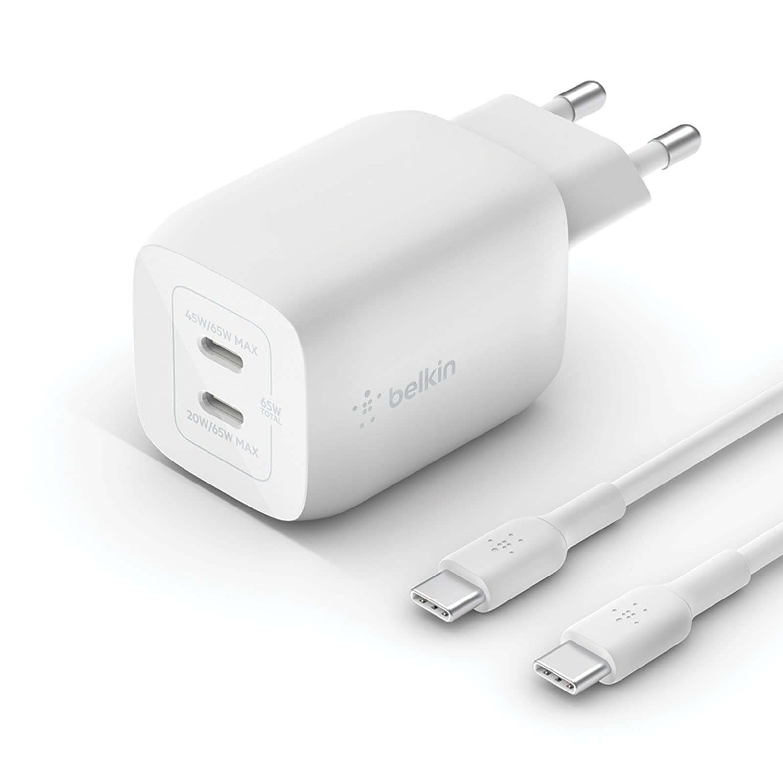 belkin-65-w-usb-c-ladeger-t-mit-2-ports-und-usb-c-kabel-gan-technologie image 1
