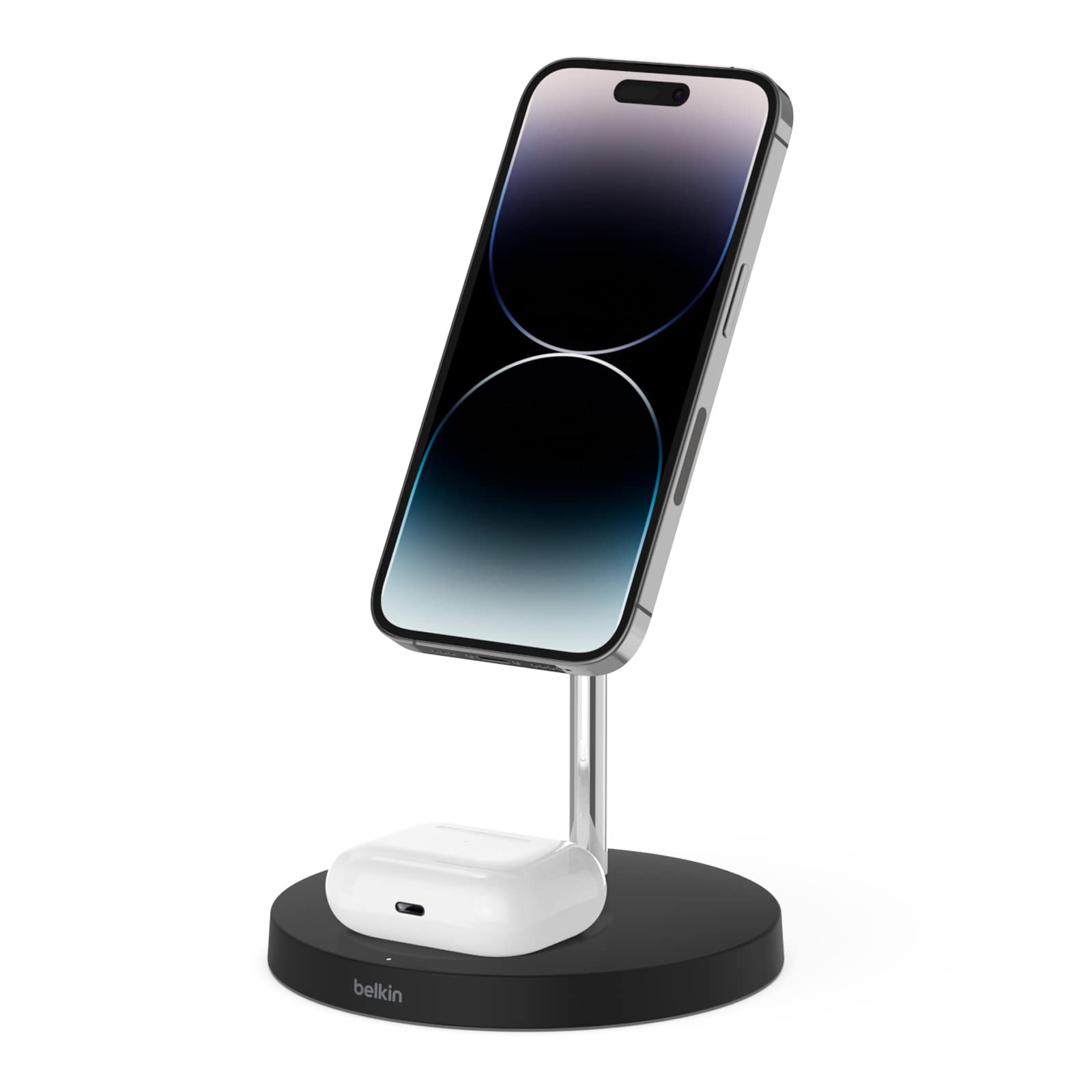 belkin-2-in-1-magsafe-ladeger-t-mit-st-nder-15-w-f-r-iphone-und-airpods-inkl-net image 1