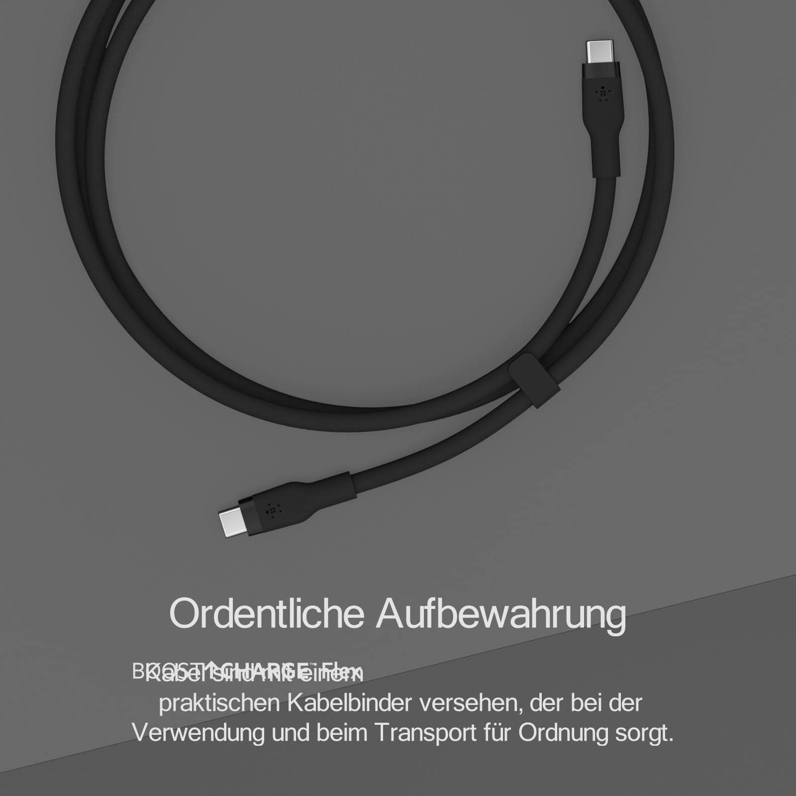 belkin-boostcharge-flex-silikon-usb-c-kabel-1-m-60-w-schwarz-mit-kabelclip image 5