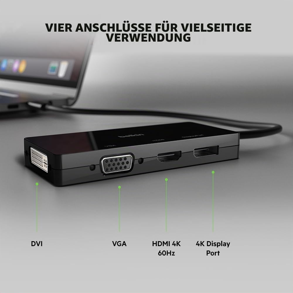 belkin-usb-c-video-adapter-4-in-1-hdmi-vga-dvi-displayport-schwarz image 2