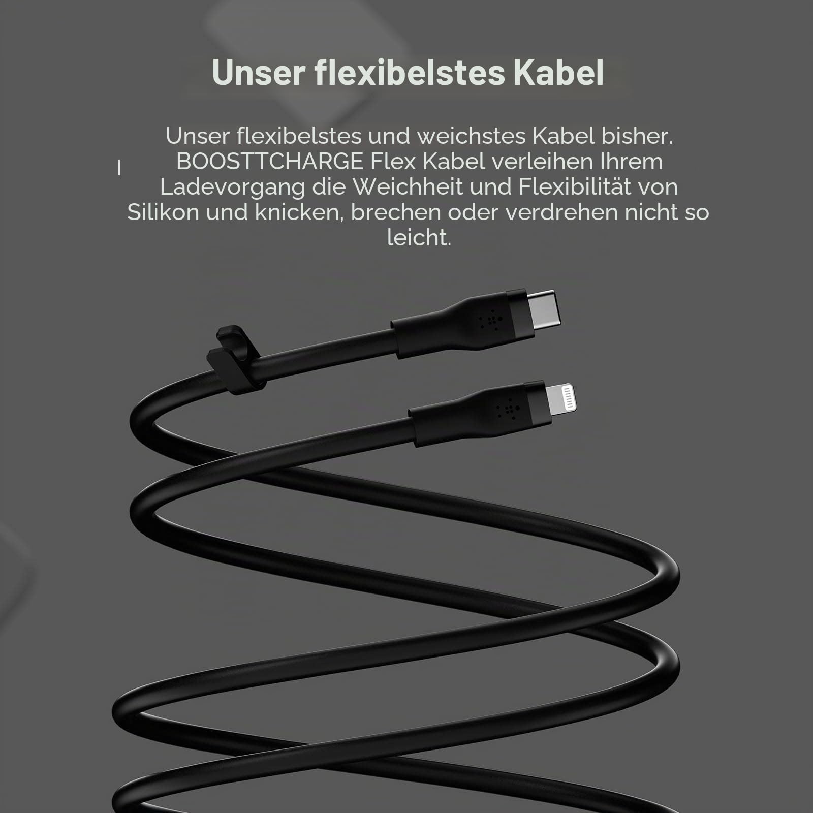 belkin-boostcharge-flex-silikon-usb-c-lightning-kabel-3-m-mfi-zertifiziert-20-w- image 4