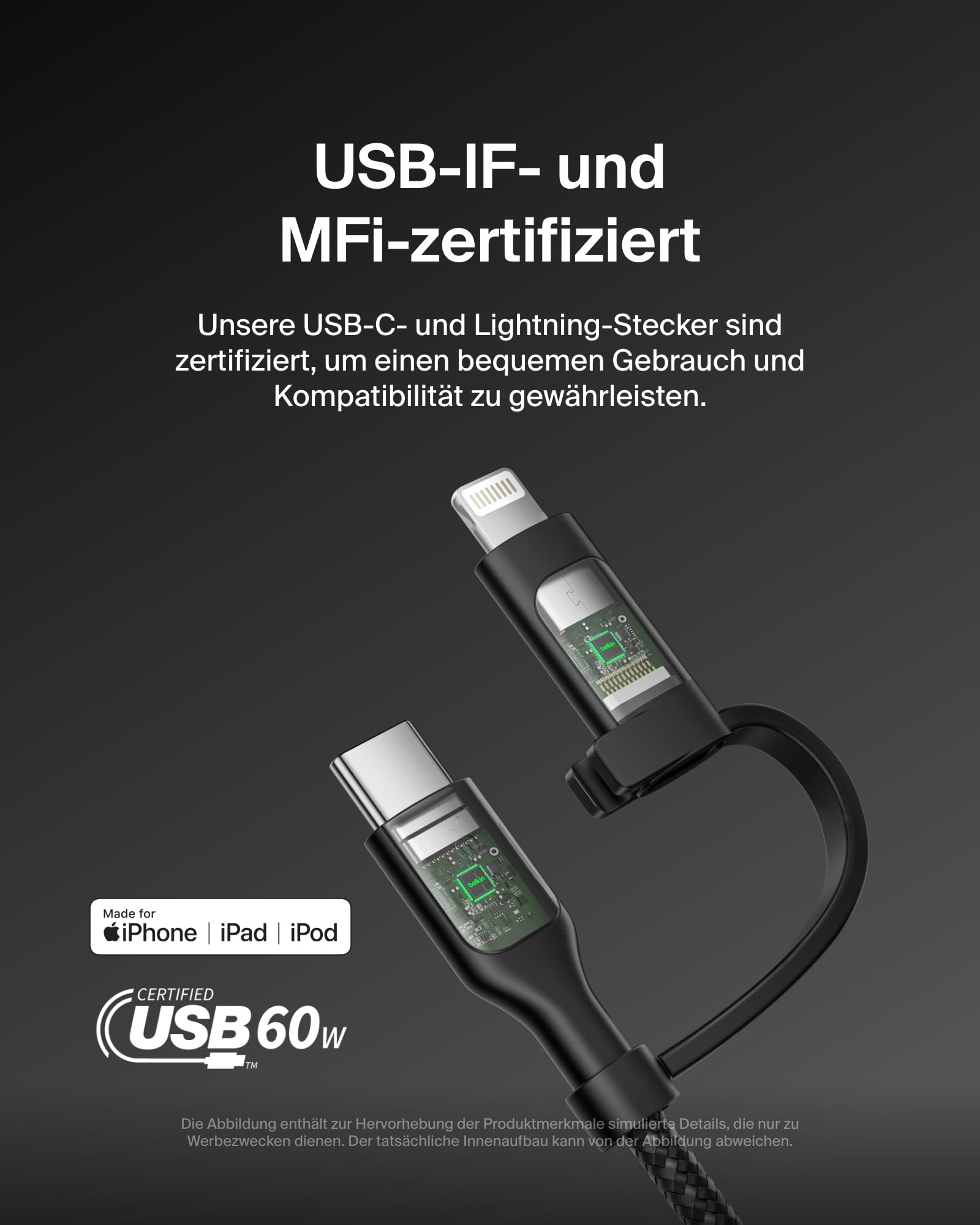 belkin-boostcharge-pro-2-in-1-usb-c-auf-usb-c-lightning-kabel-1-5-m-schwarz image 3