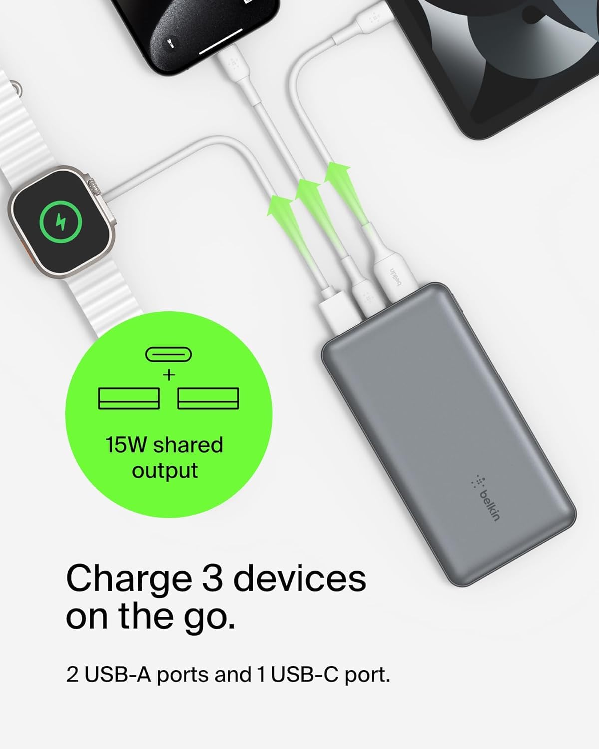 belkin-boostcharge-10000-mah-powerbank-mit-usb-c-und-usb-a-grau image 2