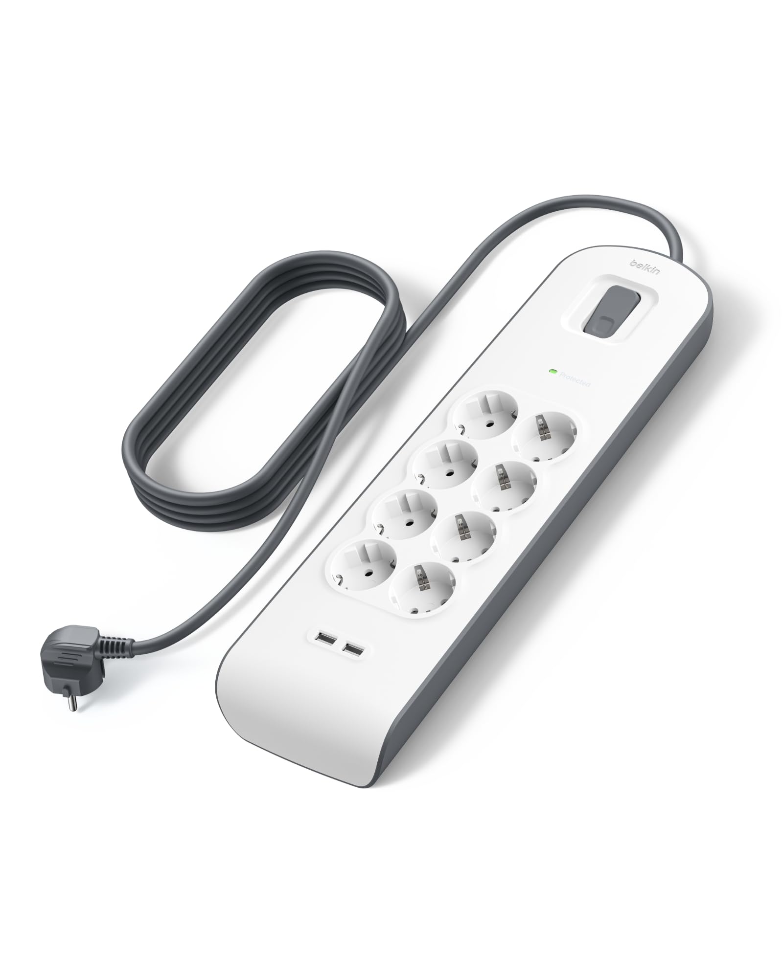 belkin-8-fach-steckdosenleiste-mit-berspannungsschutz-und-usb-a-2-4-a-2-m-kabel- image 1