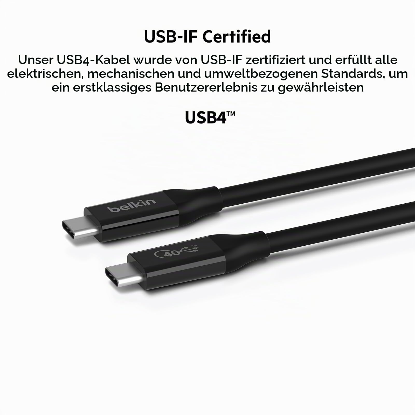 belkin-usb4-usb-c-auf-usb-c-kabel-0-8m-40-gbit-s-100w-power-delivery-usb-if-zert image 2