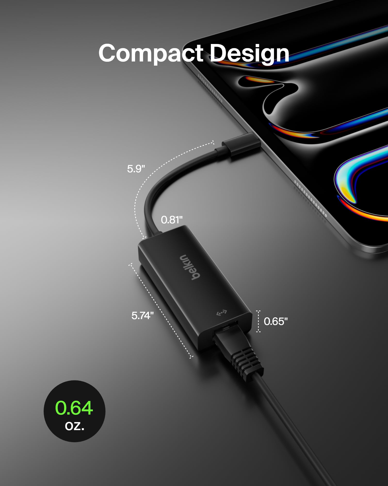 belkin-usb-c-auf-gigabit-ethernet-adapter-15-cm-rj45-10-100-1000base-t image 5