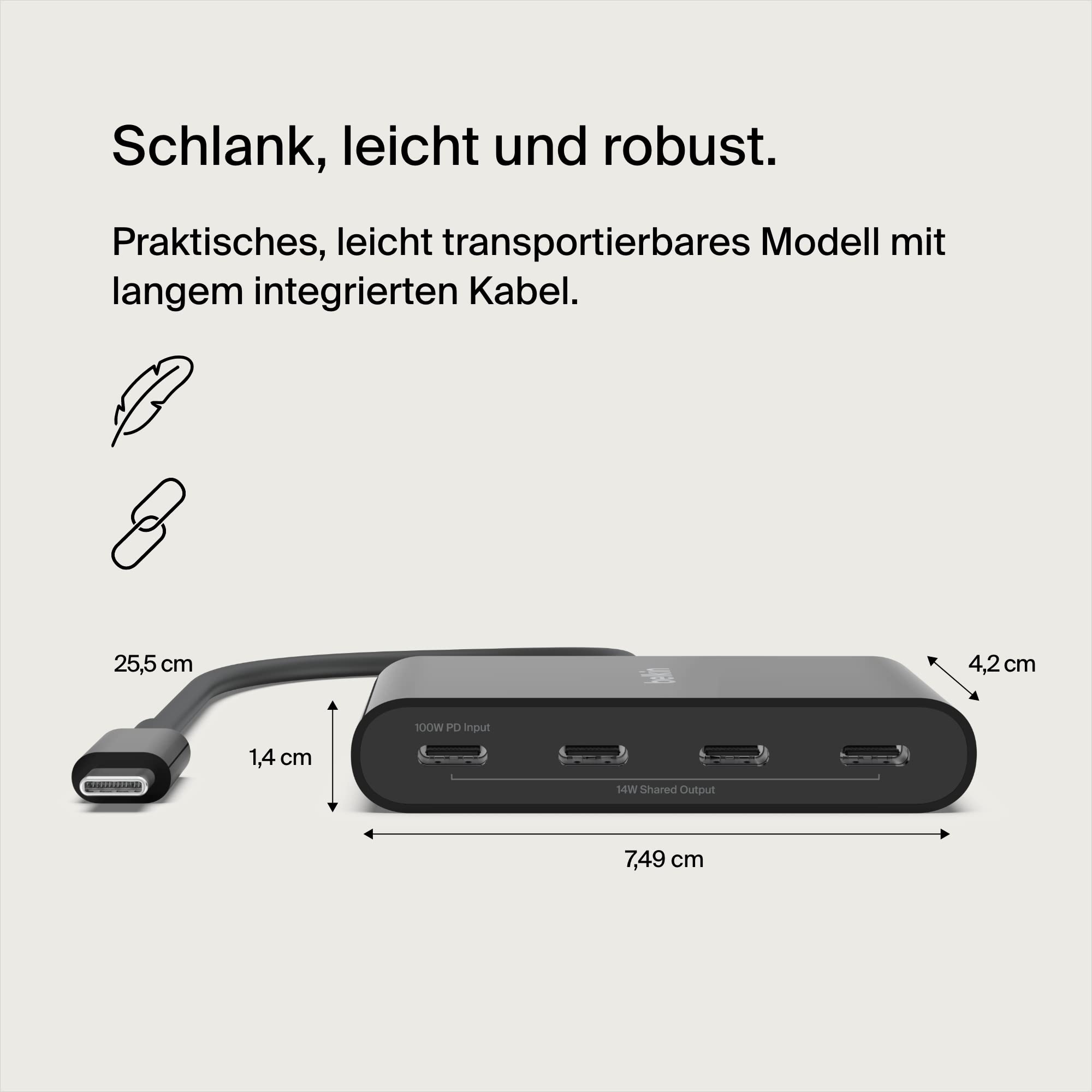 belkin-connect-usb-c-auf-4-port-usb-c-hub-10-gbit-s-100-w-pd-schwarz image 4
