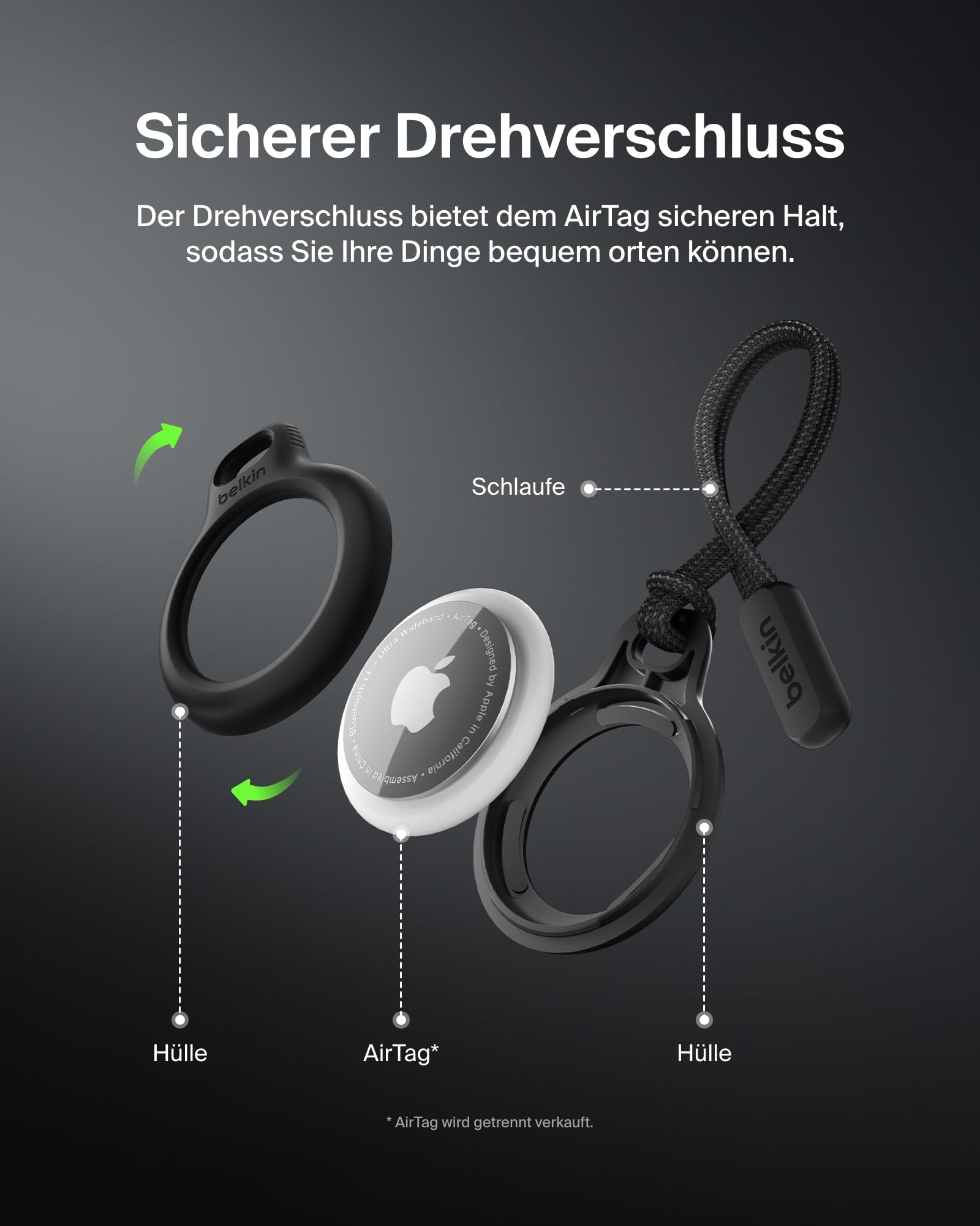 belkin-airtag-h-lle-mit-schlaufe-secure-holder-schutzh-lle-schwarz image 4