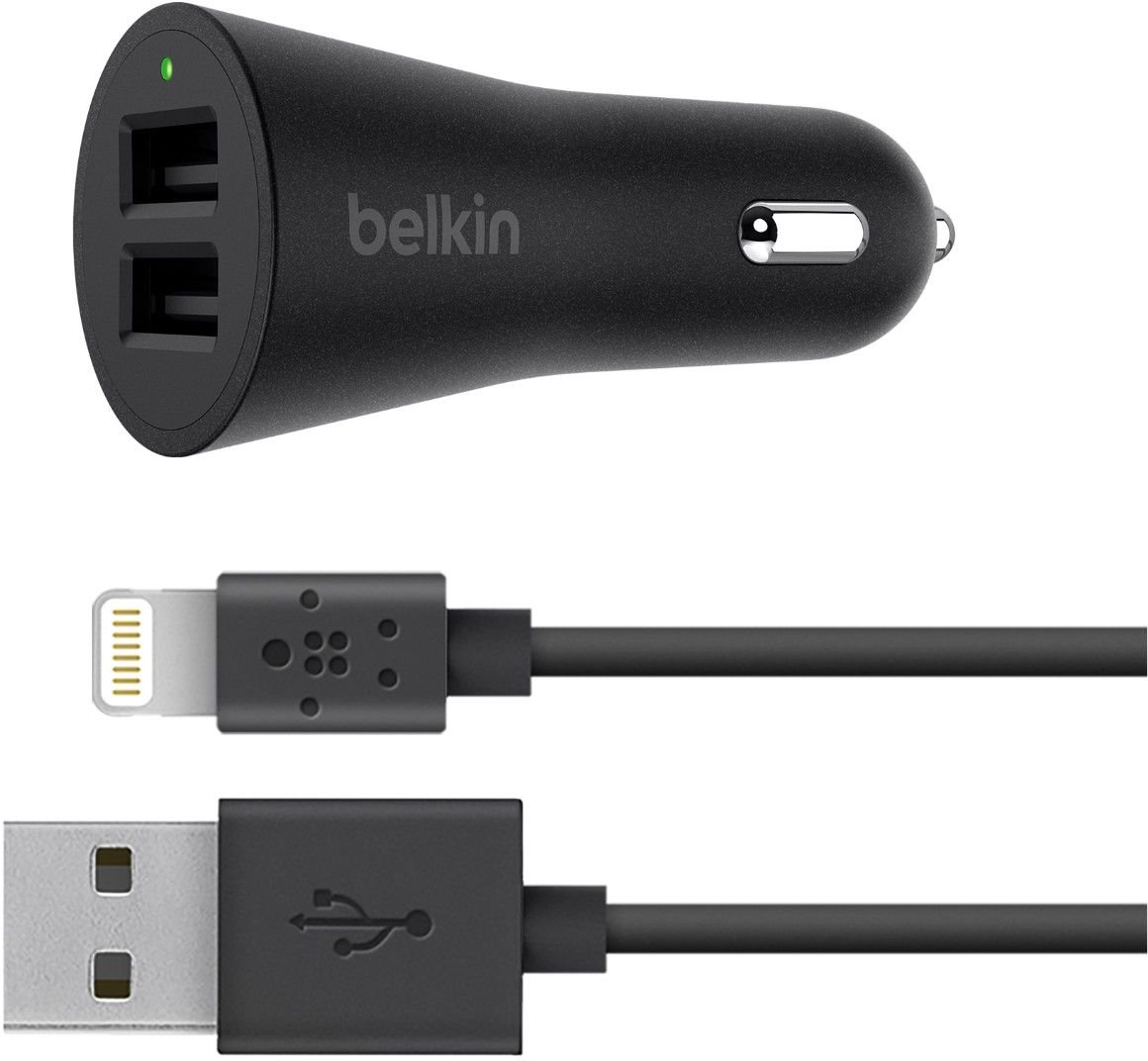 belkin-4-8-a-kfz-ladeger-t-mit-2-usb-anschl-ssen-und-lightning-kabel-schwarz image 1