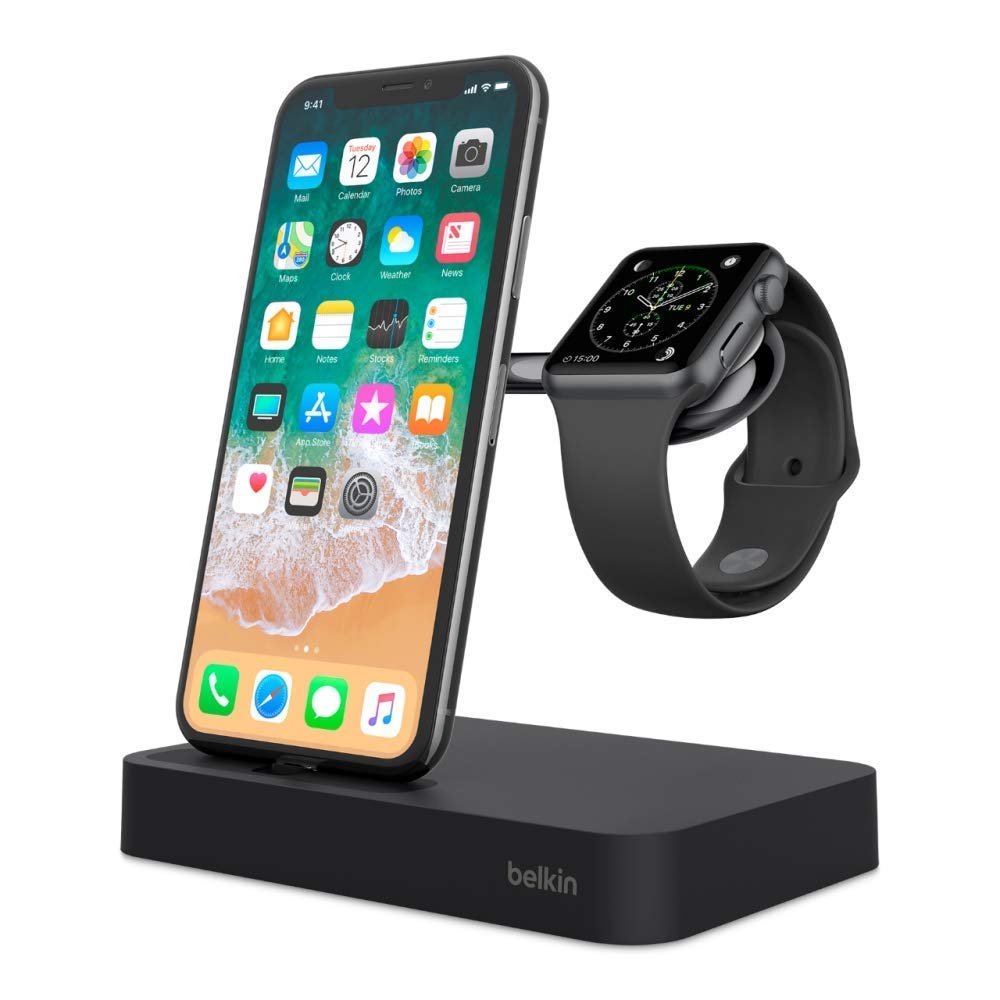 belkin-valet-ladestation-f-r-apple-watch-und-iphone-mit-lightning-connector-schw image 1