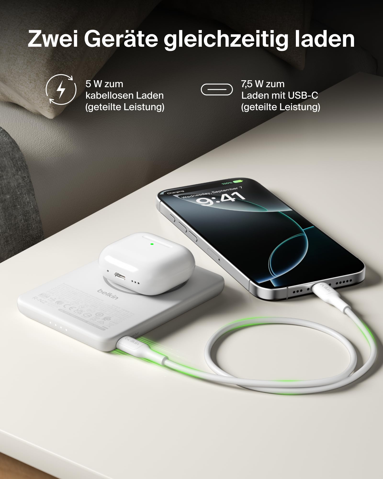 belkin-boostcharge-5000mah-magnetische-power-bank-mit-usb-c-weiss-5k-powerbank-m image 4