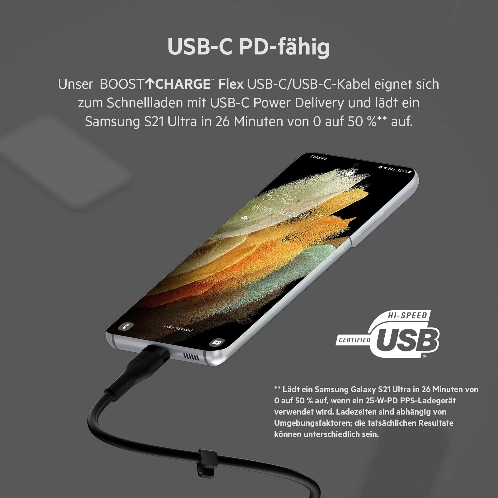 belkin-boostcharge-flex-silikon-usb-c-kabel-1-m-60-w-schwarz-mit-kabelclip image 2