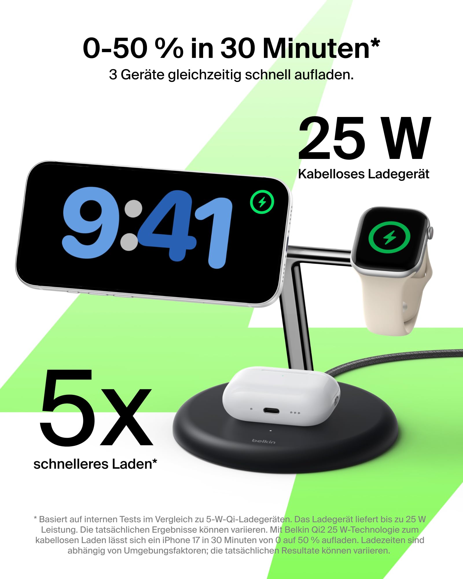 belkin-ultracharge-3-in-1-ladestation-mit-qi2-25w-schwarz image 2