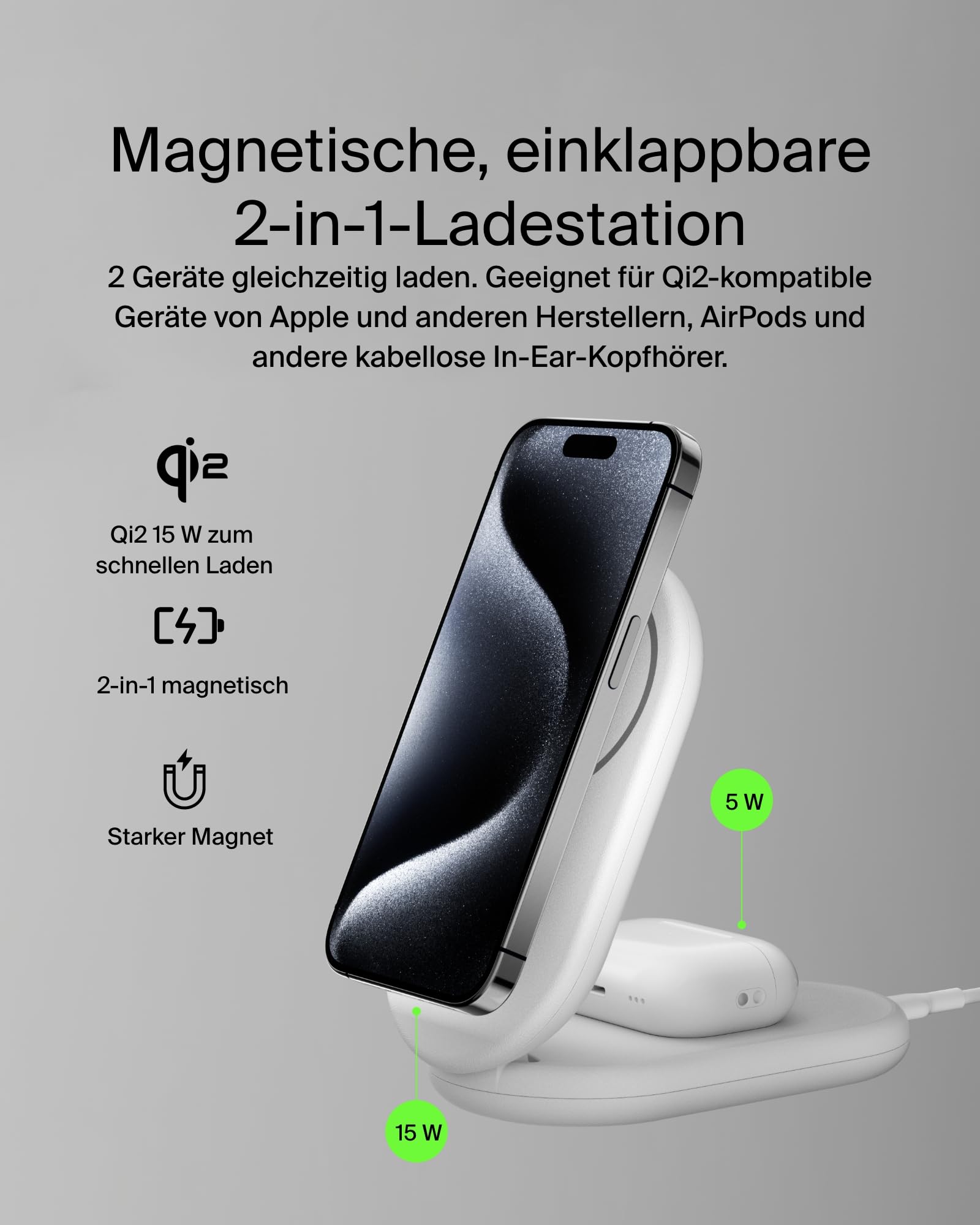 belkin-boostcharge-2-in-1-magnetisches-einklappbares-ladeger-t-qi2-magsafe-kompa image 2