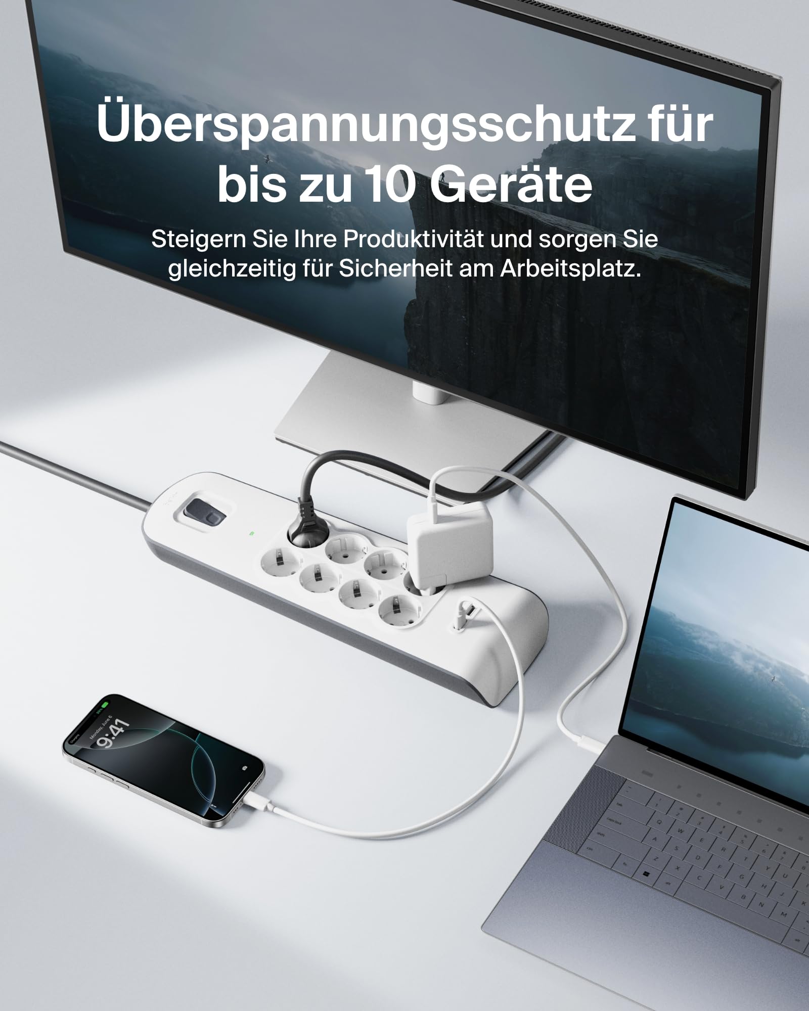 belkin-8-fach-steckdosenleiste-mit-berspannungsschutz-und-usb-a-2-4-a-2-m-kabel- image 2