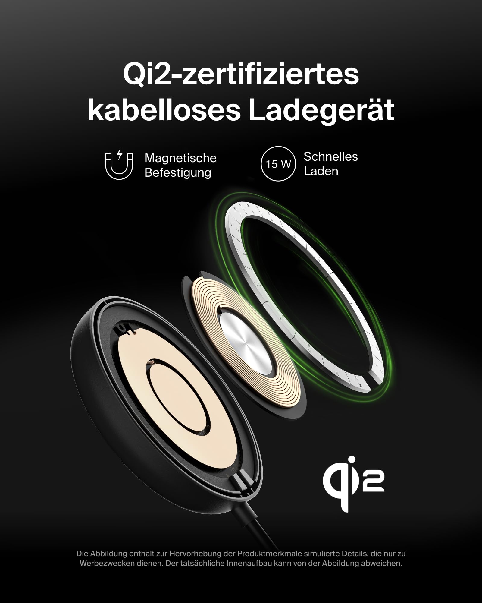 belkin-boostcharge-pro-qi2-kabelloses-ladeger-t-mit-st-nder-15-w-magsafe-kompati image 2